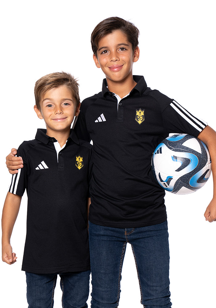 Polo garçon Kings League Fanswear noir-blanc