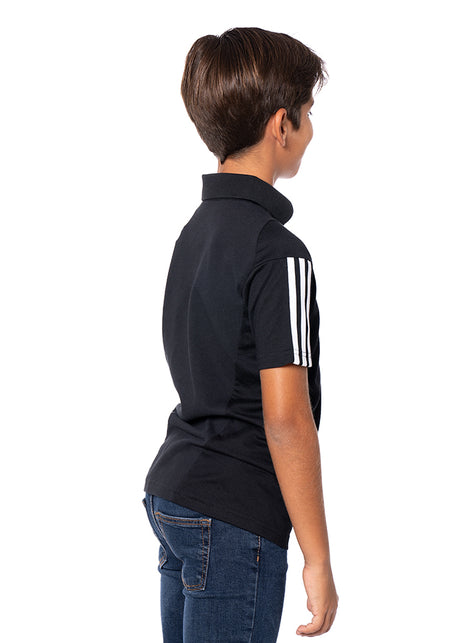 Polo garçon Kings League Fanswear noir-blanc